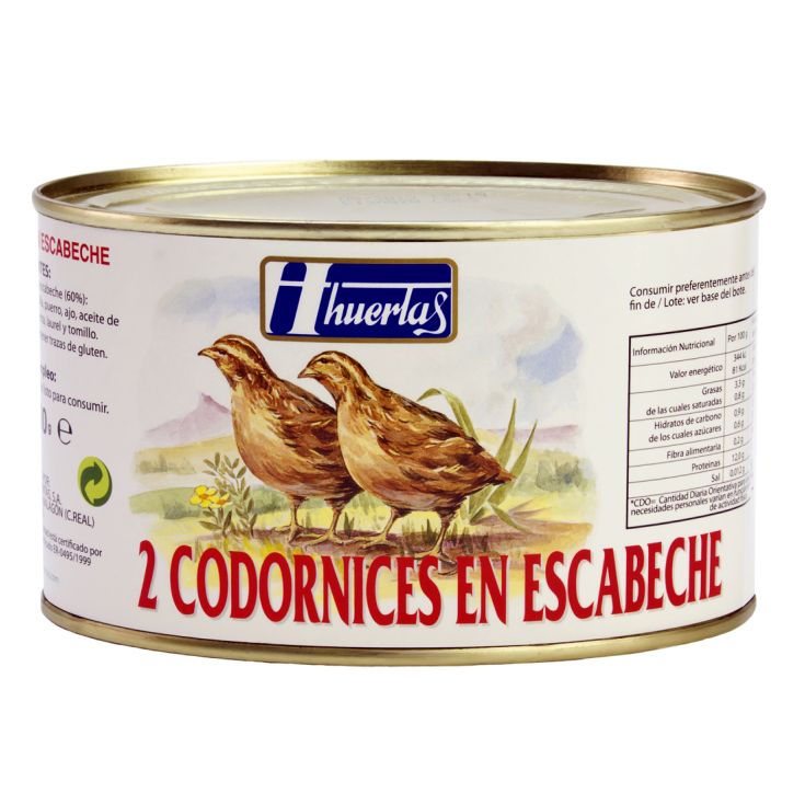 CODORNIZ EN ESCABECHE LATA HUERTAS 500G