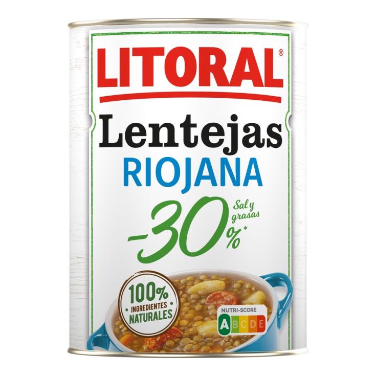 LENTEJAS A LA RIOJANA -30%SAL LATA LITORAL 425G