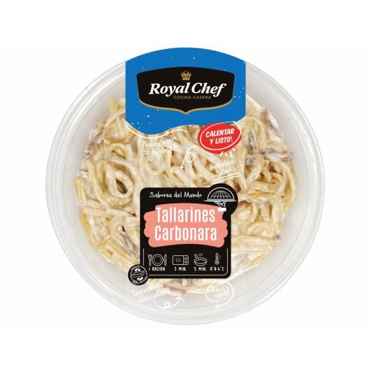 TALLARINES CARBONARA C/BACON ROYAL CHEF 280G