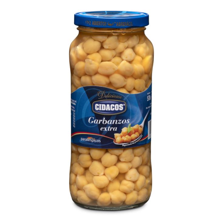 GARBANZO COCIDO CRISTAL CIDACOS 400G ESCURR