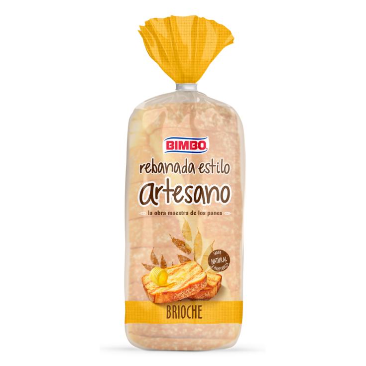 PAN DE MOLDE REBANADA BRIOCHE ARTESANO BIMBO 500G