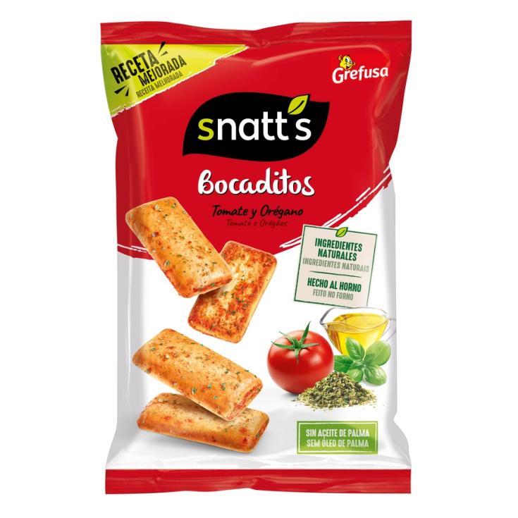 PAN SNACK TOMATE Y OREGANO SNATT'S GREFUSA 110G