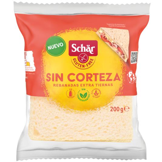 PAN DE MOLDE S/CORTEZA S/GLUTEN SCHAR 200G