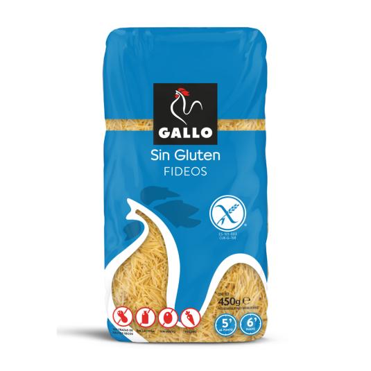 FIDEOS 0 S/GLUTEN GALLO 450G