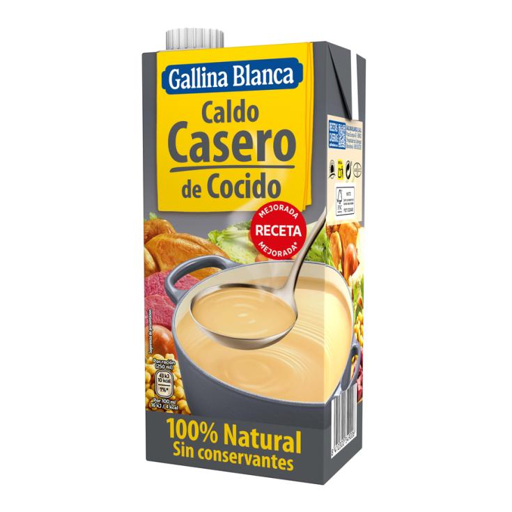 CALDO COCIDO 100% NATURAL GALLINA BLANCA 1L