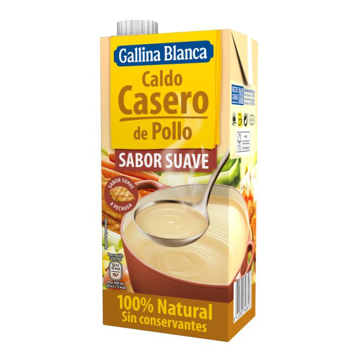 CALDO POLLO 100% NATURAL SUAVE GALLINA BLANCA 1L