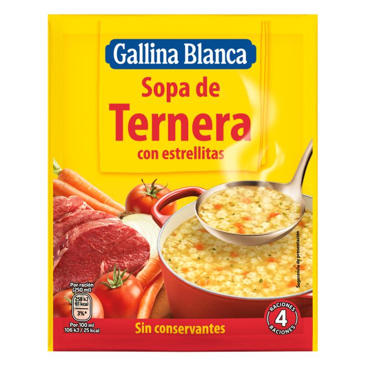 SOPA SOBRE TERNERA C/ESTRELLITAS GALLINA BLANCA 85G
