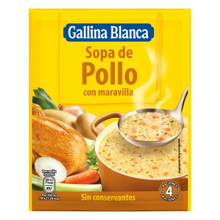 SOPA SOBRE POLLO C/MARAVILLA GALLINA BLANCA 90G