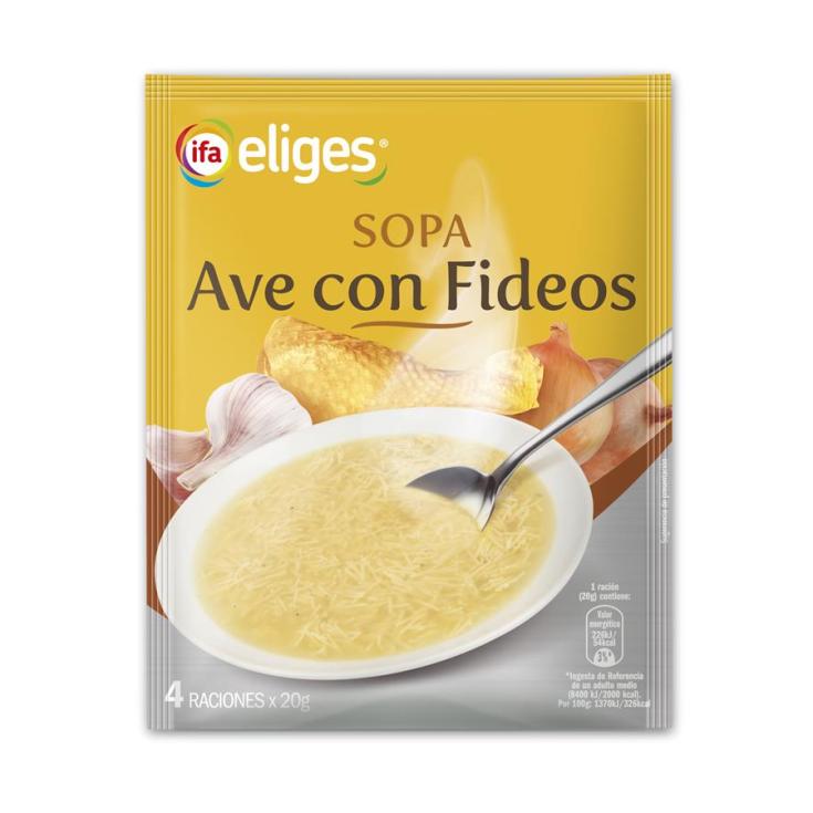 SOPA SOBRE AVE C/FIDEOS IFA ELIGES 80G