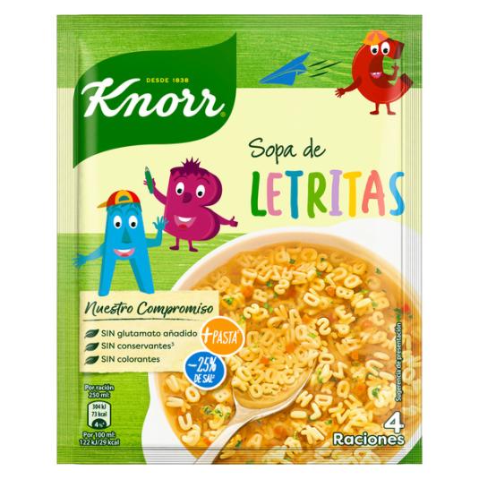 SOPA SOBRE INFANTIL LETRITAS KNORR 82G