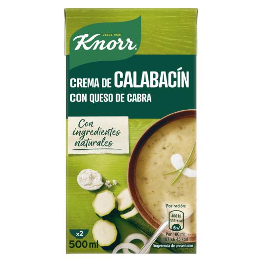 CREMA VERDURA CALABACÍN C/QUESO KNORR 500ML