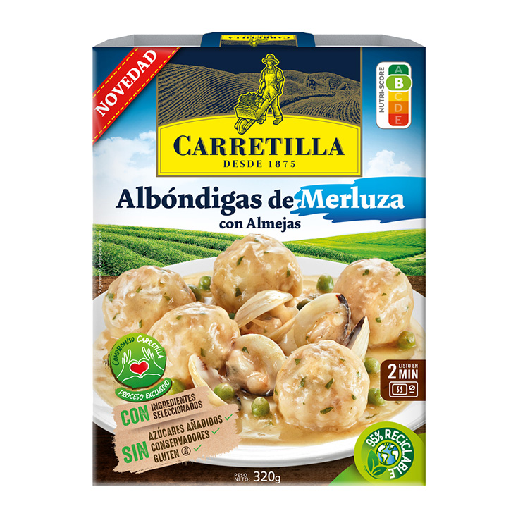 ALBÓNDIGAS MERLUZA CON ALMEJAS CARRETILLA 320G