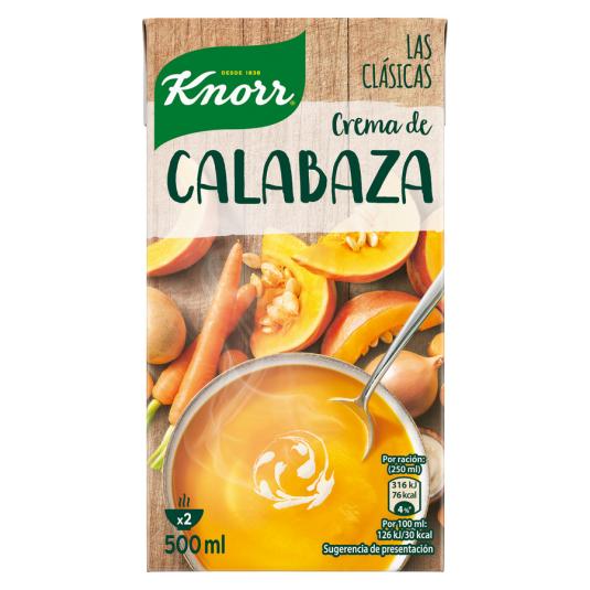 CREMA VERDURA CALABAZA LAS CLASICAS KNORR 500ML
