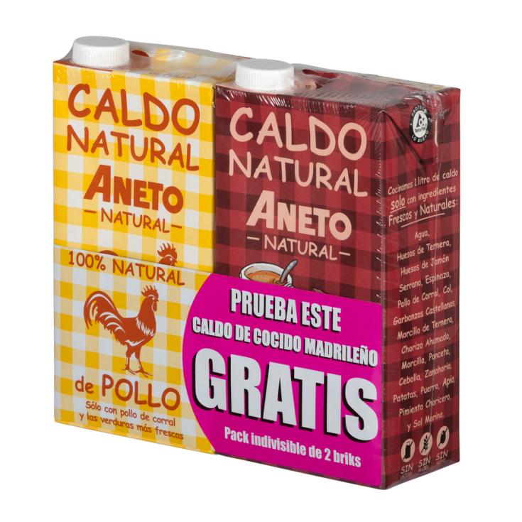 PACK CALDO POLLO + COCIDO GRATIS ANETO 2L