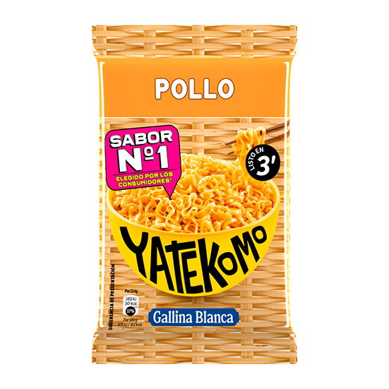 YATEKOMO POLLO BOLSA GALLINA BLANCA 82G