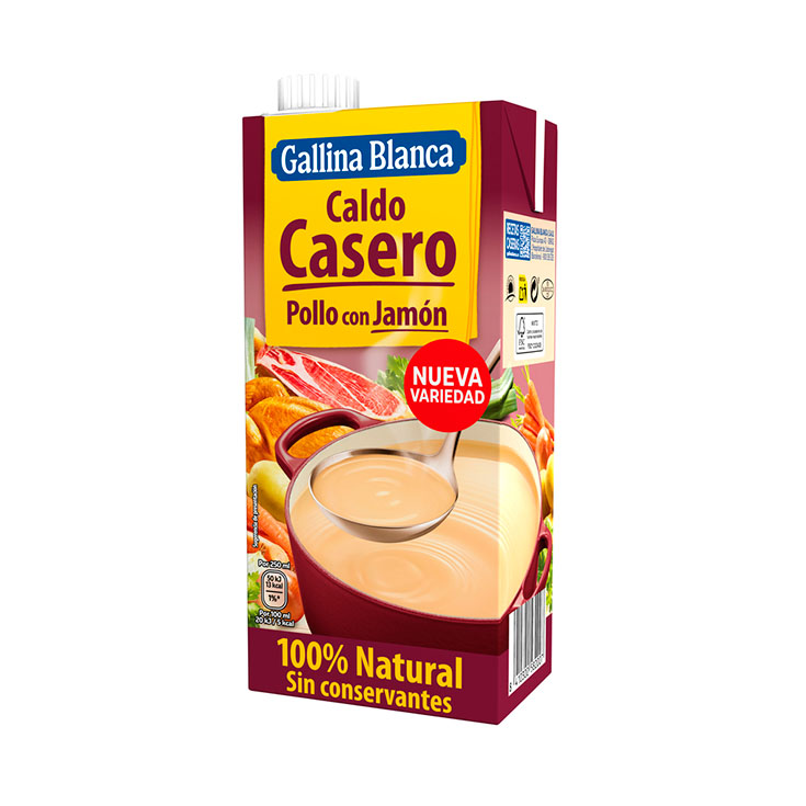 CALDO POLLO C/JAMON CASERO GALLINA BLANCA 1L