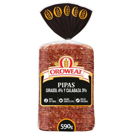 PAN DE MOLDE PIPAS/SEMILLAS OROWEAT 590G