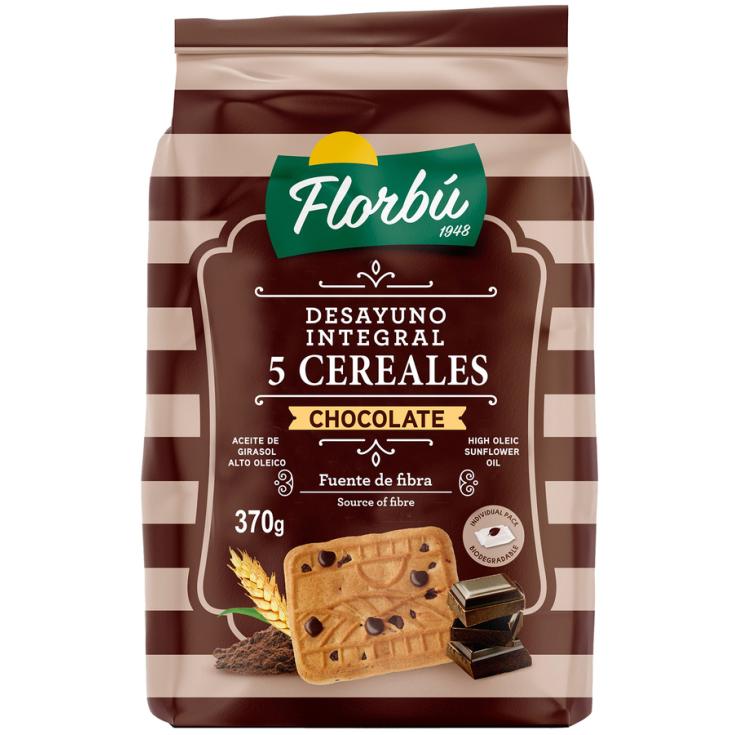 GALLETA 5 CEREAL CHOCO FLORBU 6 U 400G