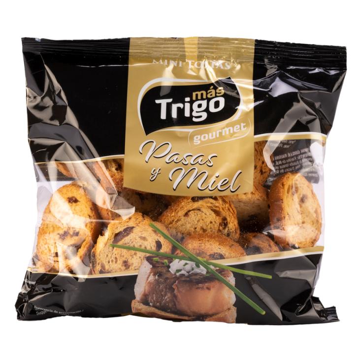 MINI TOSTAS PASAS Y MIEL MAS TRIGO 120G