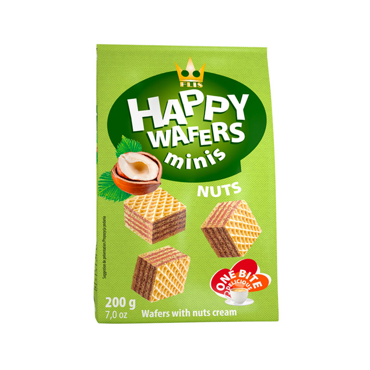 GALLETAS HAPPY WAFER AVELLANA FLIS 200G
