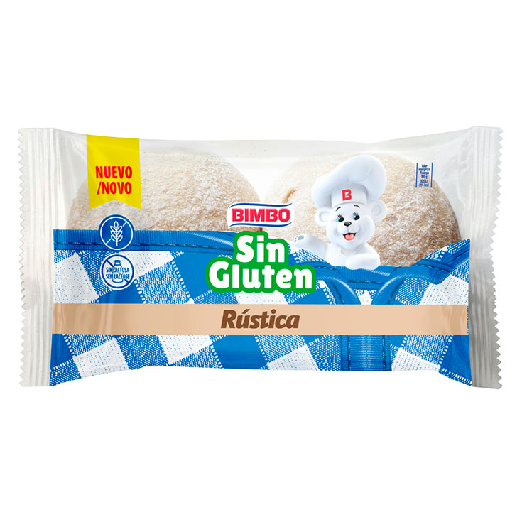 PAN HAMBURGUESA RUTICO S/GLUTEN BIMBO 160G