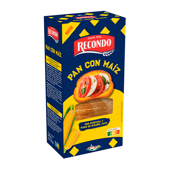 PAN DE MAÍZ C/PIPAS Y CÚRCUMA RECODNO 240G