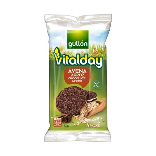 TORTITA  AVENA Y ARROZ CHOCO VITALDAY GULLON 82G