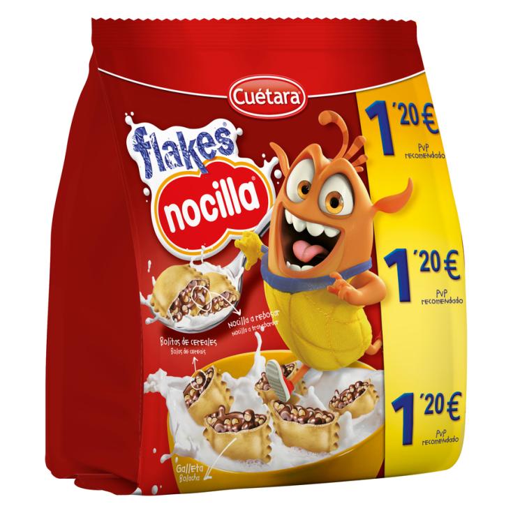 GALLETA CHOCOLATE NOCILLA FLAKES CUÉTARA 130G