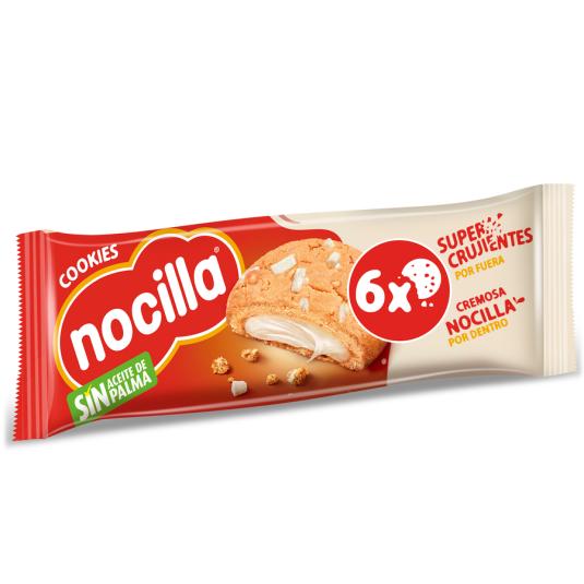 GALLETA RELLENA CREMA CACAO BLANCO NOCILLA P6 120G