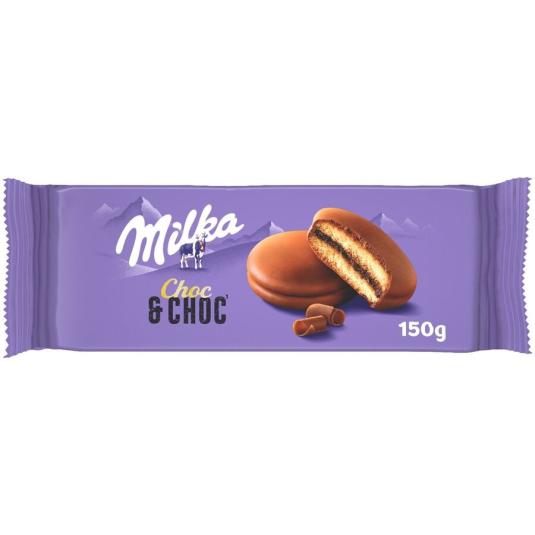 GALLETAS TIERNAS CHOC & CHOC MILKA 150G