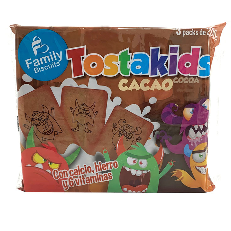 GALLETA TOSTAKIDS CACAO FAMILY BISCUT 600G