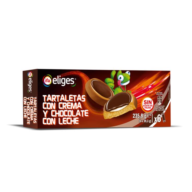 GALLETA RELLENA TARTALETAS CREMA CHOCO IFA ELIGES P6 39.3G/U