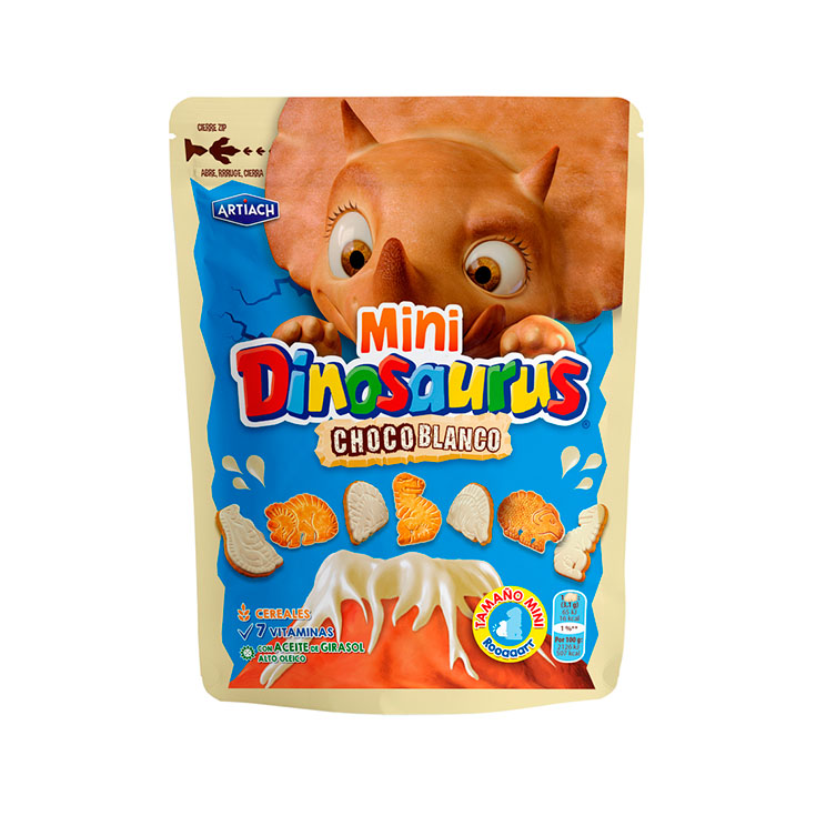 GALLETAS CHOCOBLANCO MINI DINOSAURUS ARTIACH 100G