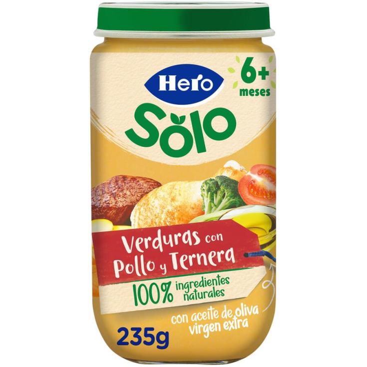 POTITO CARNE POLLO/TERNERA/VERDURA HERO BABY 235G - LaDespensa