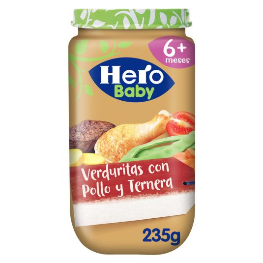 POTITO CARNE POLLO/TERNERA/VERDURA HERO BABY 235G