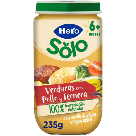 POTITO CARNE POLLO/TERNERA/VERDURA HERO BABY 235G