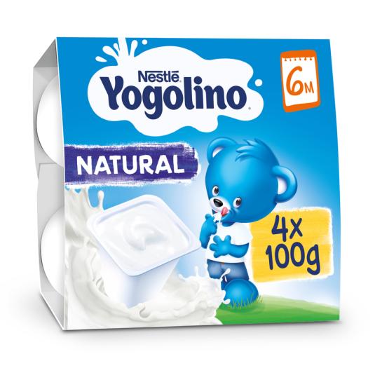 YOGUR IOGOLINO NATURAL POSTRE LÁCTEO NESTLÉ P-4 100G