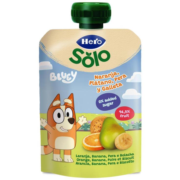 COMPOTA NARANJA/PLÁTANO/GALLETA HERO BABY 100G