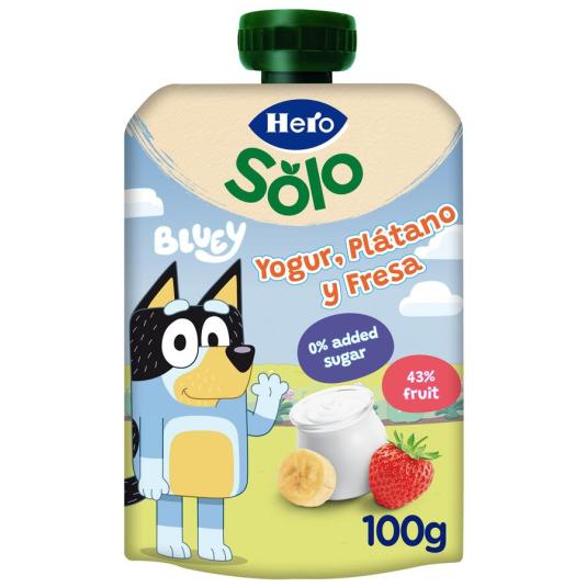 COMPOTA PLÁTANO/FRESA MI MERIENDA HERO BABY 100G