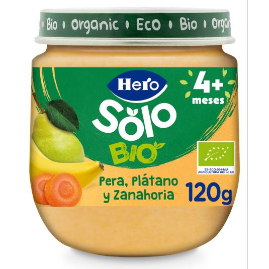 POTITO FRUTA PERA/PLÁTANO/ZANAHORIA HERO BABY 120G