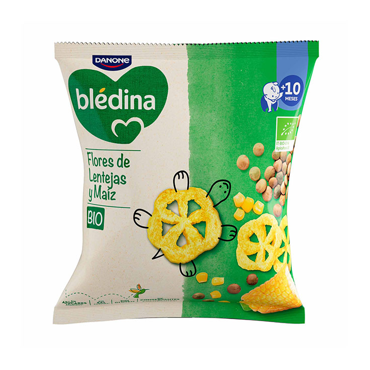 Snack flores de lenteja y maiz Blédina 20g