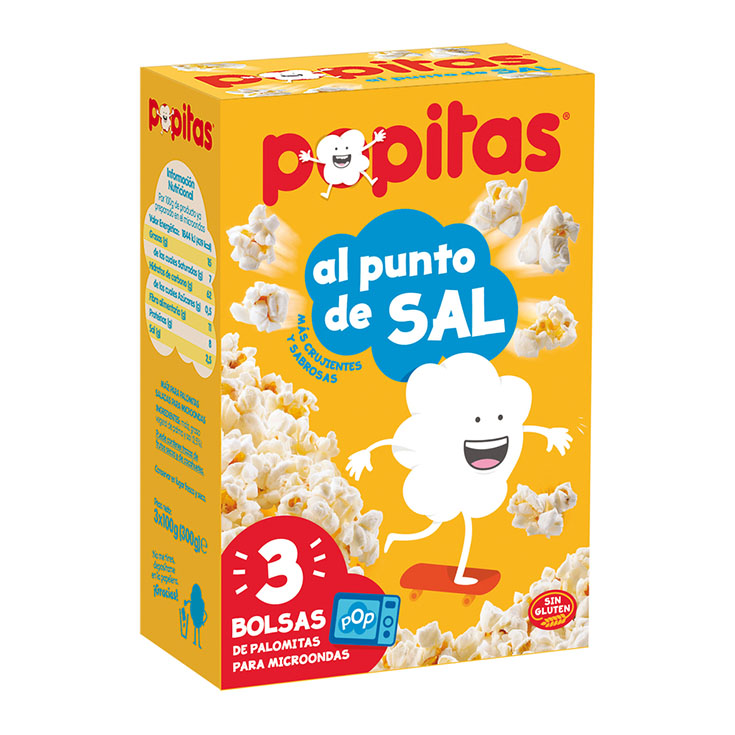 PALOMITAS MICROONDAS AL PUNTO DE SAL POPITAS P3 100G/U