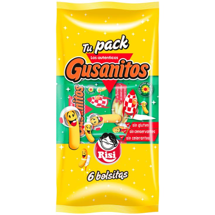 SNACKS GUSANITOS TU PACK RISI P6 18G/U