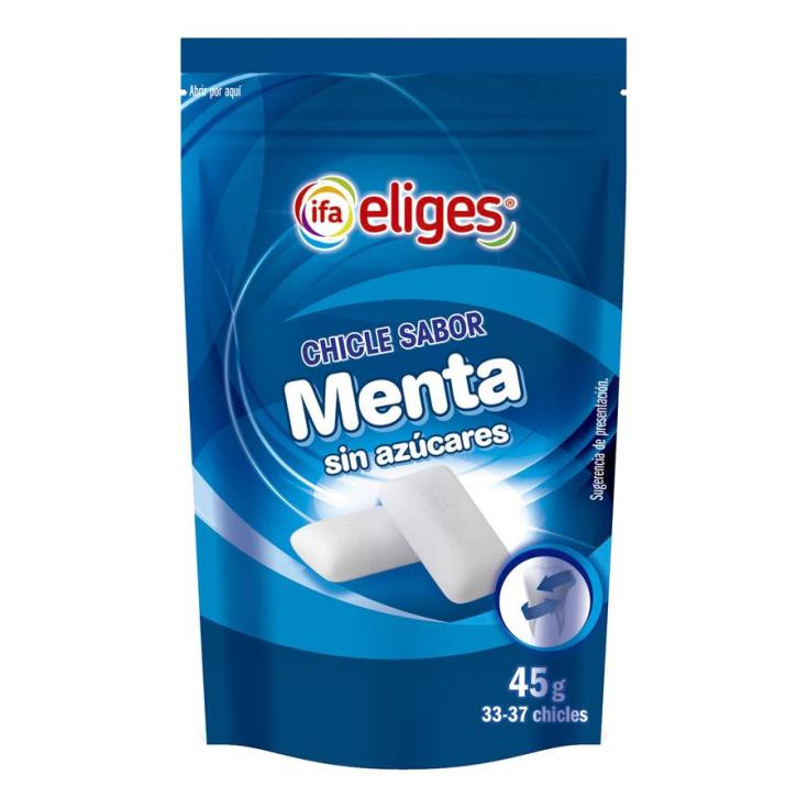 CHICLE S/AZÚCAR MENTA GRAGEA IFA ELIGES 45G