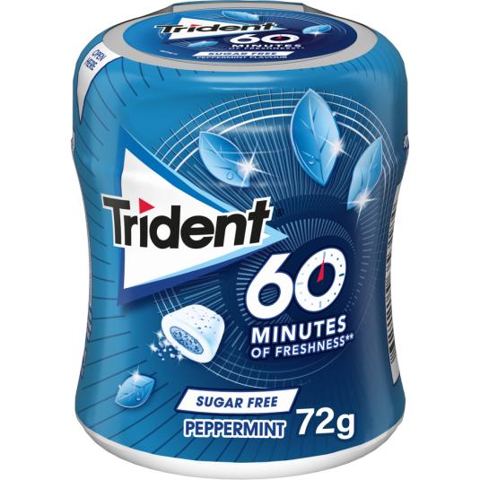 CHICLE MENTA GRAGE 60 MINUT BOT TRIDENT 72G