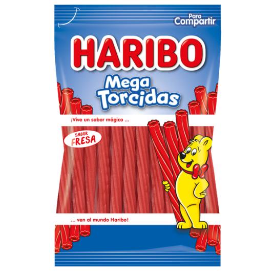 REGALICES MEGA TORCIDAS DE FRESA HARIBO 175G