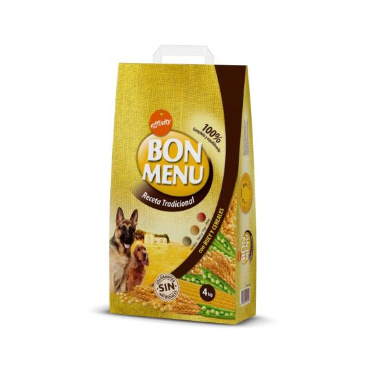 COMIDA SECA PERRO RECETA TRADICIONAL BON MENU 4KG