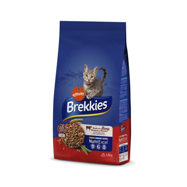 COMIDA SECA GATO BUEY MIX BREKKIES EXCEL 1.5KG