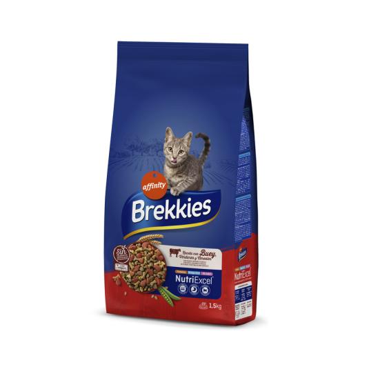 COMIDA SECA GATO BUEY MIX BREKKIES EXCEL 1.5KG