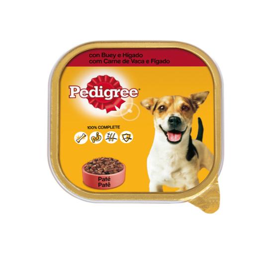 COMIDA HÚMEDA  PERRO PATÉ BUEY/HÍGADO TARRINA PEDIGREE 300G